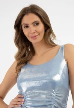 Faina In Metallic Optik - Cocktailjurk - Blau Metallisch -Faina cb18bc3f2a0f4f71a0d7e6f5c8732ff7