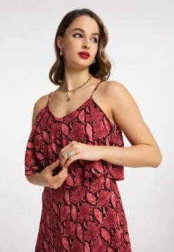 Faina Nelice - Maxi-Jurk - Rot Schlange -Faina cb74b516324b47d08815294fc43fde37