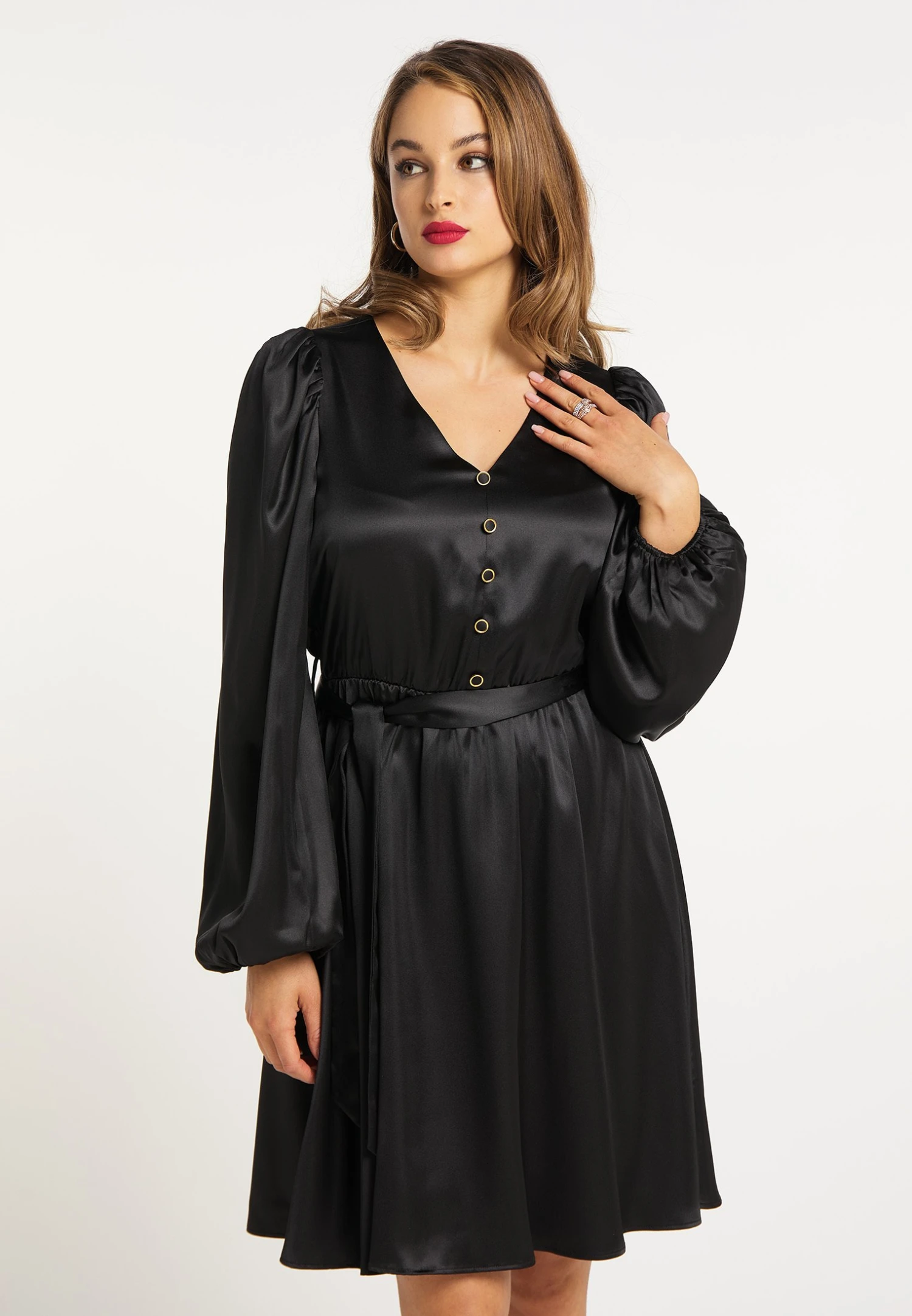 Faina Caneva - Cocktailjurk - Schwarz 1 Faina Caneva - Cocktailjurk - Schwarz