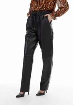 Faina 7 Faina Leren Broek - Schwarz