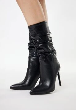 Faina Imane - Enkellaarsjes Met Hoge Hak - Schwarz