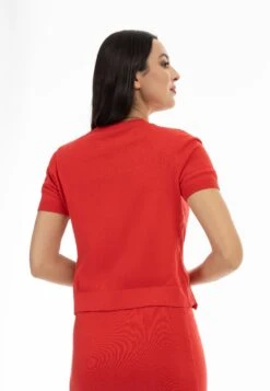 Faina Kurzarm - T-Shirt Basic - Rot -Faina e0764afb93074a2a9cd1462b5ffcd364