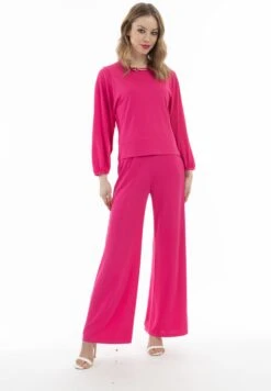 Faina Rückenfreies - Longsleeve - Pink