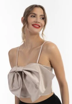 Faina Mit Schleife - Top - Beige -Faina e2dcab1dc0054c96b06b2fa134ddd41c