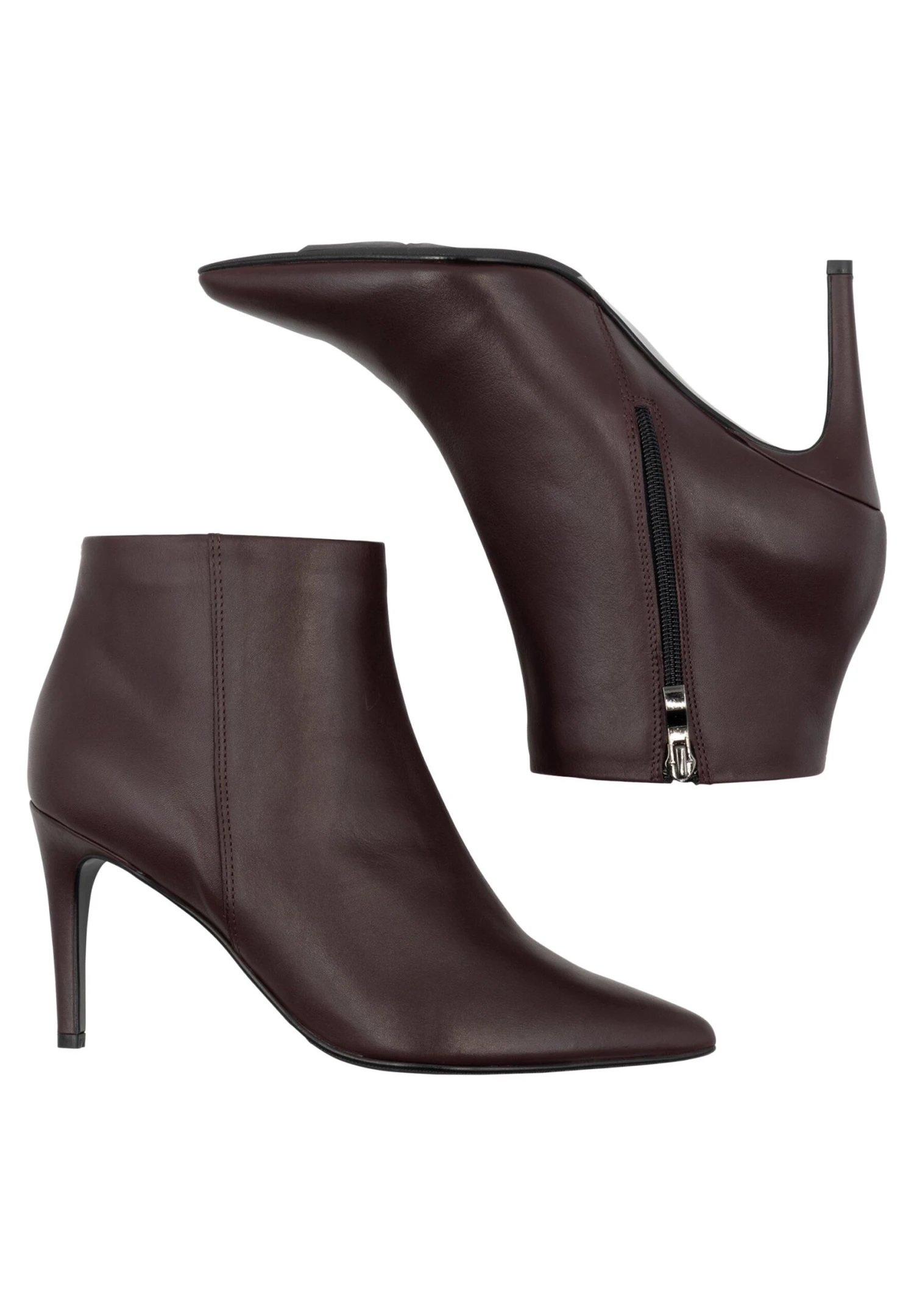 Faina Enkellaarsjes Met Hoge Hak - Dunkelllila 5 Faina Enkellaarsjes Met Hoge Hak - Dunkelllila - Afbeelding 5