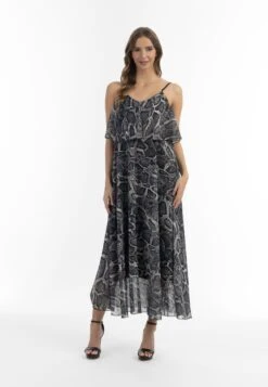 Faina Mit Schlangenprint - Maxi-Jurk - Schwarz Schlange