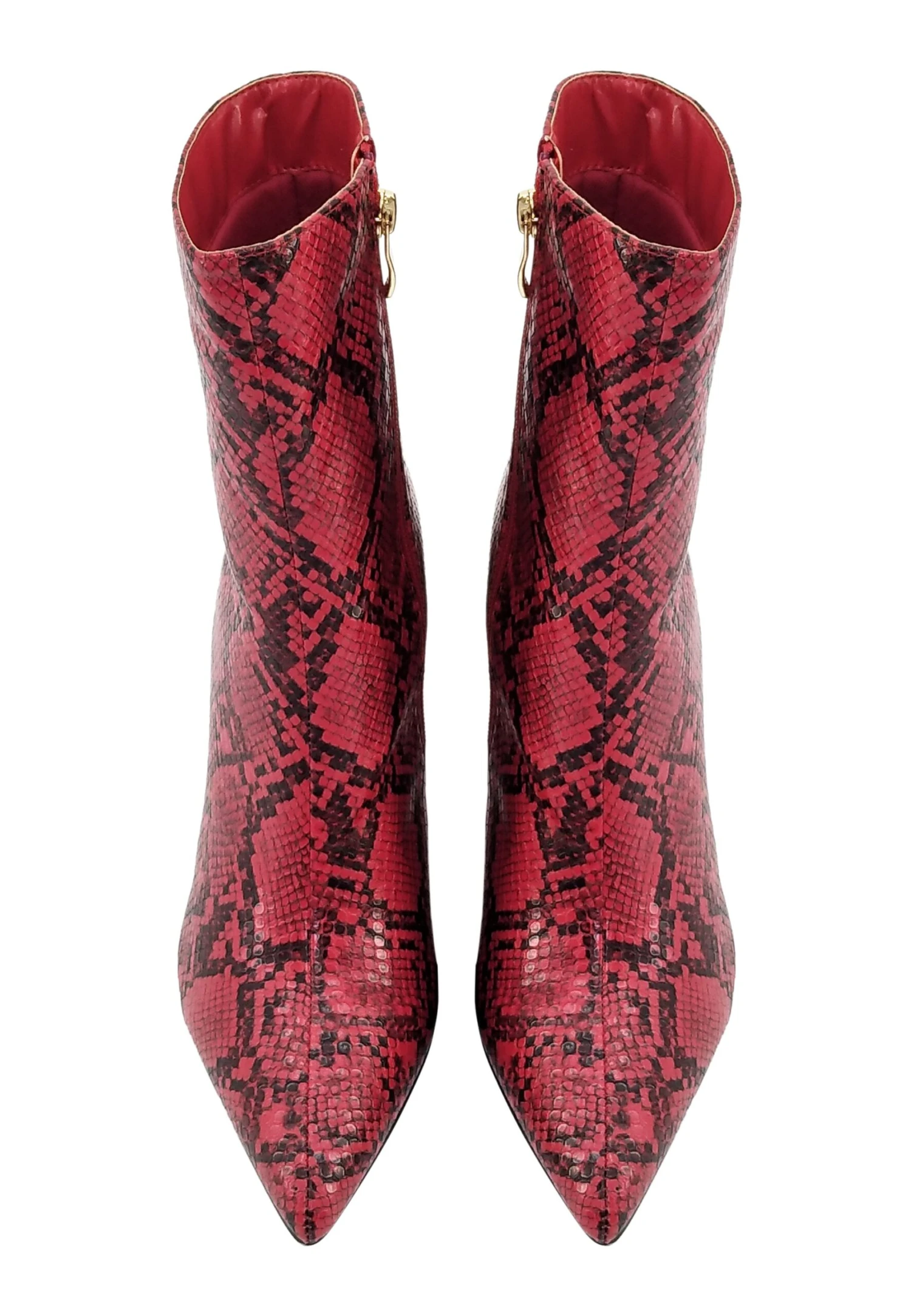 Faina Paino - Enkellaarsjes Met Hoge Hak - Rot 4 Faina Paino - Enkellaarsjes Met Hoge Hak - Rot - Afbeelding 4