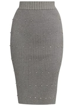 Faina Mit Strass Steinen Dulcey - Kokerrok - Grau Melange -Faina f10bdcc87284414e91c732e0b6d9d2d3