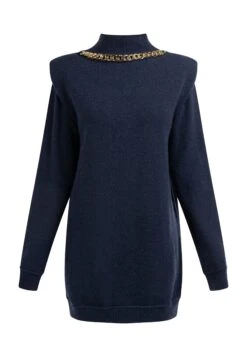 Faina Tuxe - Gebreide Jurk - Marine -Faina f1705986b5b44fdfad9b1d45615d7b20