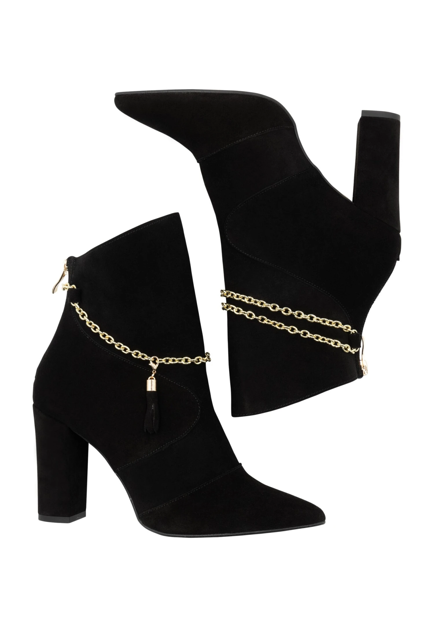 Faina Enkellaarsjes Met Hoge Hak - Schwarz 5 Faina Enkellaarsjes Met Hoge Hak - Schwarz - Afbeelding 5