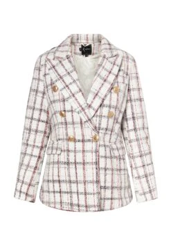 Faina Blazer - Wollweiss Kariert -Faina f720b18c9d2a45cb94159c988d487ec2