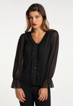 Faina Overhemdblouse - Schwarz