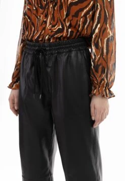 Faina Leren Broek - Schwarz -Faina fa7eabfec4fa4193898c0fd7f5f6f086