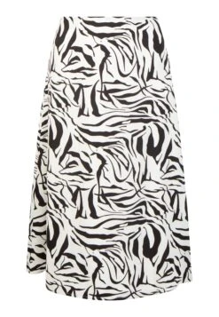 Faina Mit Zebra Print - A-Lijn Rok - Weiss/Schwarz -Faina febd4dbe6c8b40ea890c76119c034296